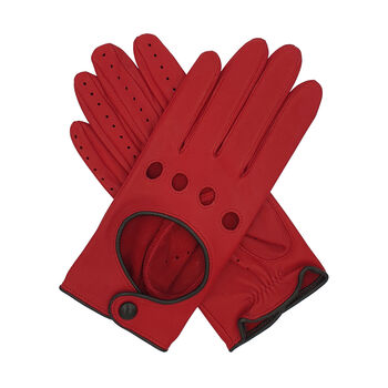 Jules. Women's Contrast Leather Driving Gloves, 11 of 12