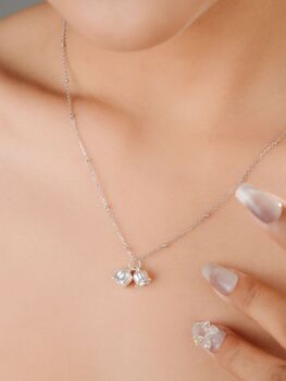 Sterling Silver 925 Lily Of The Valley Pendant Necklace, 6 of 12