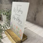 Floral Personalised Leave Your Wishes Sign Opaque, thumbnail 5 of 6