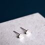 Sterling Silver Teardrop Stud Earrings, thumbnail 3 of 7