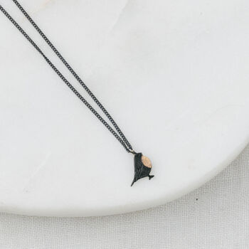 Handcrafted Solid Silver Robin Necklace With Rose Gold, 9 of 10