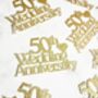 Golden 50th Wedding Anniversary Confetti Table Decorations, thumbnail 7 of 7