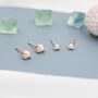 Tiny Pearl Stud Earrings In Sterling Silver, thumbnail 7 of 11