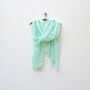 Mint Green Feather Scarf With Personalisation, thumbnail 7 of 12