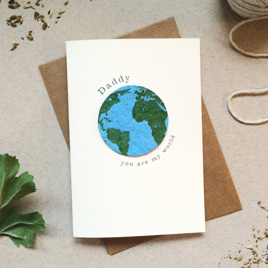 Plantable Globe 'world' Dad Card By Sarah Catherine ...