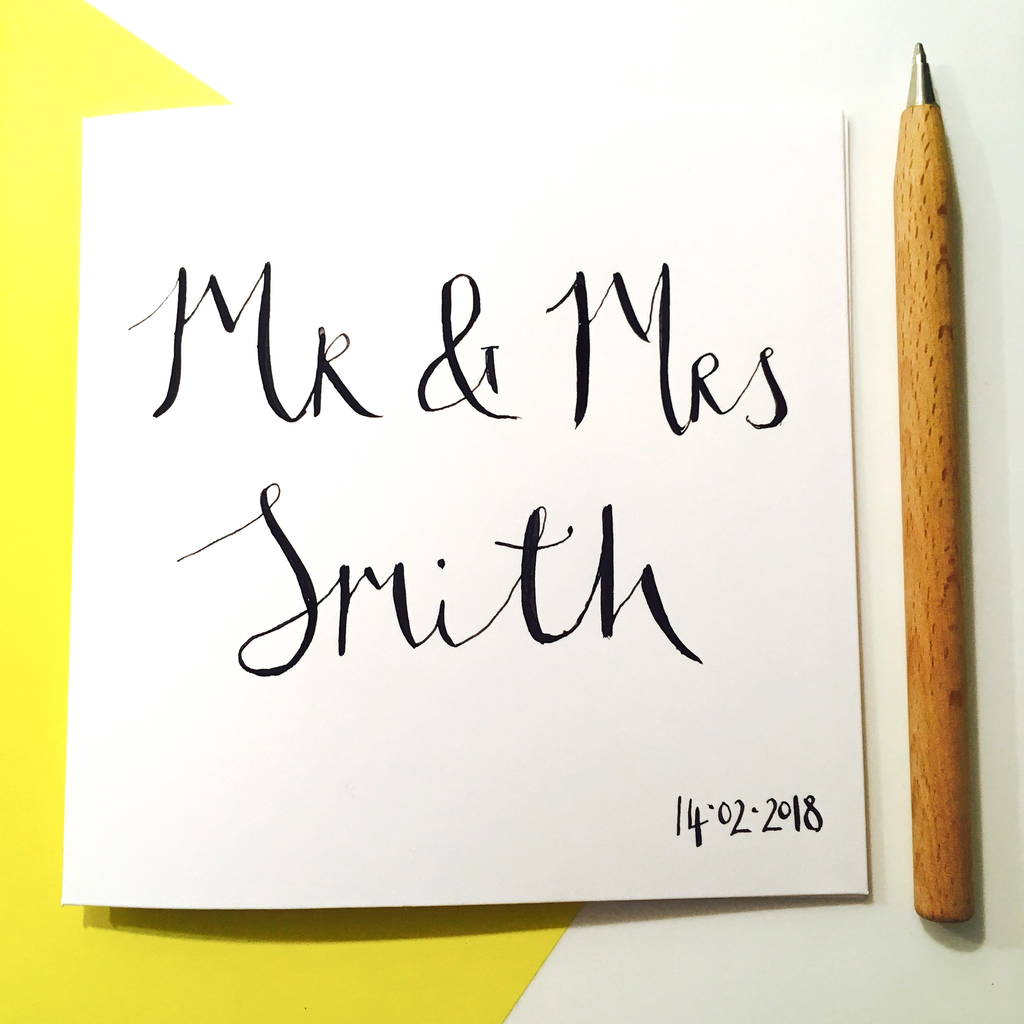 Personalised Wedding Couple Card