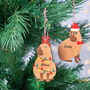 Personalised Christmas Capybara Tree Decoration, thumbnail 1 of 7