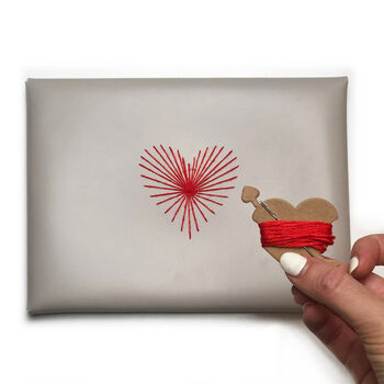 Stitch Heart Strings Envelope Pouch, 6 of 12