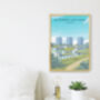 Woodberry Wetlands London Travel Poster Art Print, thumbnail 2 of 8