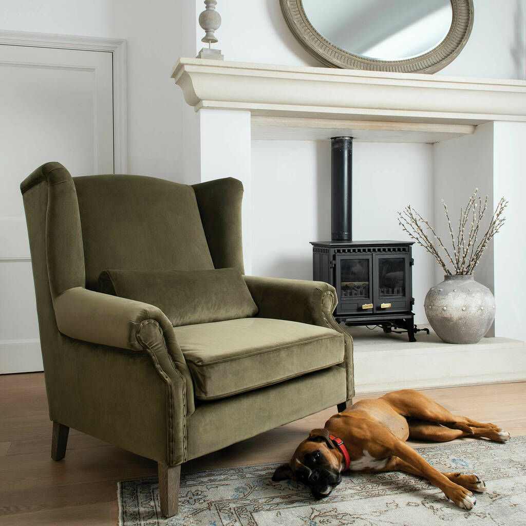 St James Dark Green Arm Chair By One.World