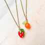 Glass Bead Fruit Charm Necklace, thumbnail 1 of 3