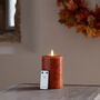 15cm Tru Glow® Mottled Orange LED Chapel Candle, thumbnail 1 of 4