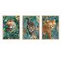 Framed Three Prints Big Cat Jungle Tiger Cheetah Jaguar, thumbnail 6 of 6