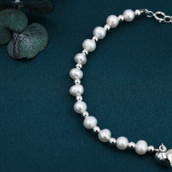 Freshwater Pearl And Heart Charm Beaded Bracelet, 5 of 11