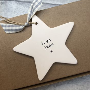 'Super Star Dad' Ceramic Father's Day Hanging Star, 6 of 6