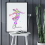 Personalised Ladies Football Print, thumbnail 4 of 6