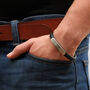 Personalised Leather Men's ID Bracelet, thumbnail 1 of 5