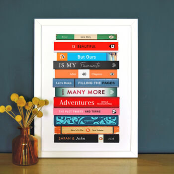 Personalised Books Anniversary Print, 2 of 5