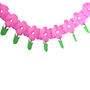 Flower Garland Paper Decoration Bright Pink, thumbnail 1 of 2