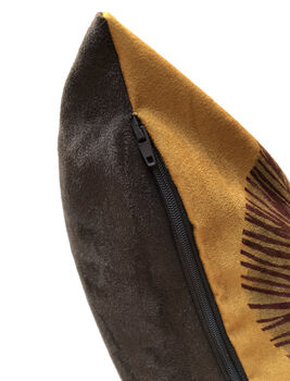 Golden Yellow Cushion 'Glide' Made From Vegan Suede, 5 of 6