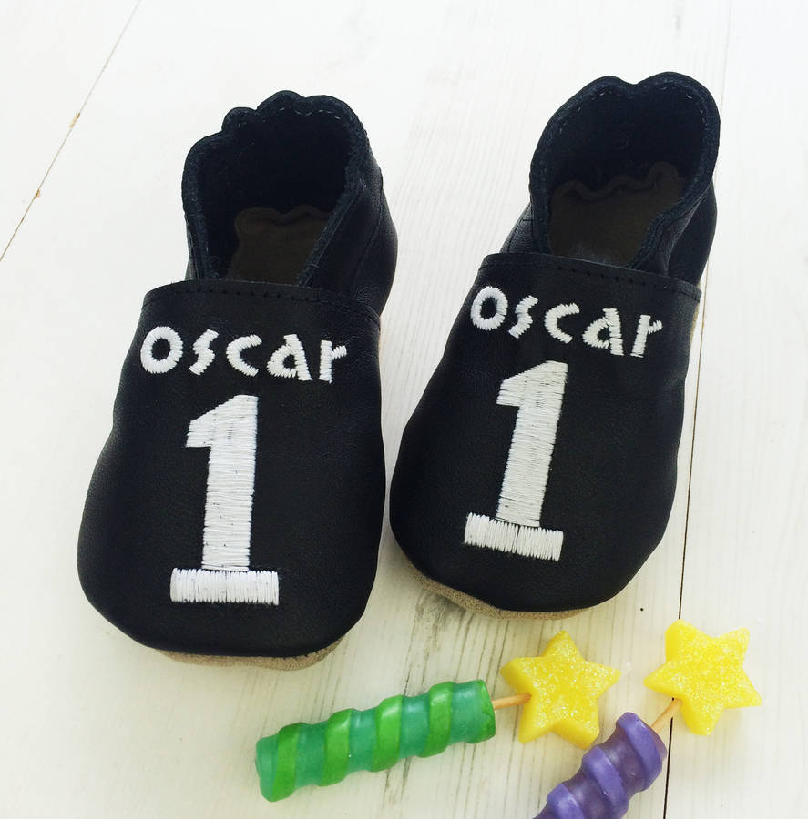 personalised unisex age baby shoes by born bespoke