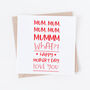 Funny And Cute Mother's Day Card For Mum, thumbnail 1 of 2