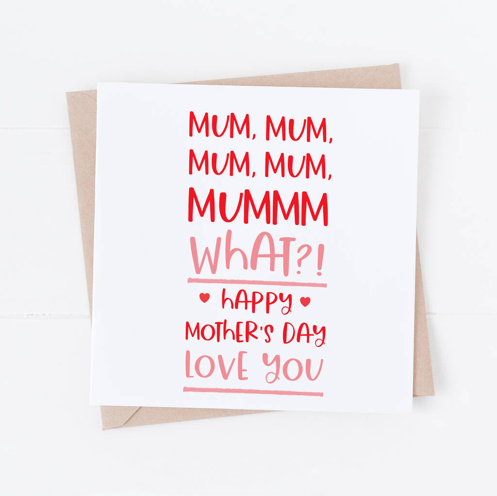 Funny And Cute Mother's Day Card For Mum, 1 of 2