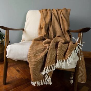 Blanket Throw Handwoven By Artisans In Ethiopia, 3 of 5