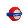 London Underground Roundel Arsenal Logo Cushion, thumbnail 3 of 3