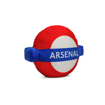 London Underground Roundel Arsenal Logo Cushion, 3 of 3