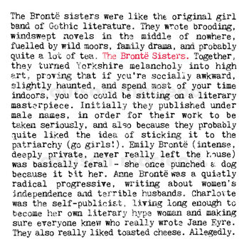 Bronte Sisters Greeting Card For Book Lovers, 2 of 6