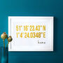 Personalised Coordinates Gold Or Silver Foil Print, thumbnail 1 of 4
