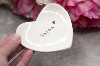 Ceramic Ring Dish Personalised Letterbox Friendly Gift, 4 of 6