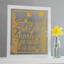 'Keep Your Face Towards The Sunshine' Papercut Picture, thumbnail 1 of 3
