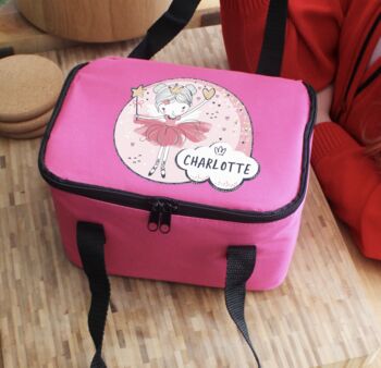 Personalised Princess Ballerina Pink Lunch Bag, 2 of 6