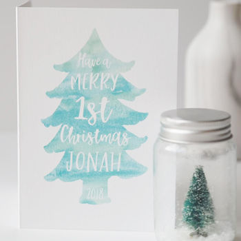 Baby's Personalised First Christmas Card, 4 of 7