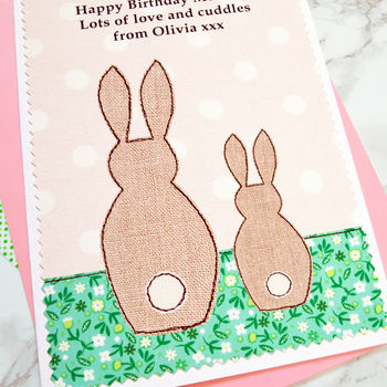 'Bunnies' Birthday Card From One, Two Or Three Children, 6 of 7