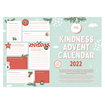 Personalised Kindness Advent Calendar For Kids, 7 of 12