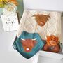 Highland Cow New Baby Blanket Gift Hamper, thumbnail 1 of 10