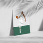 Giannis Antetokounmpo Milwaukee Bucks Basketball Poster, thumbnail 3 of 4