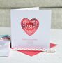 Love Heart Personalised Engagement Card, thumbnail 2 of 5