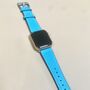 Vegan Leather Apple Watch Strap In Turquoise, thumbnail 2 of 4