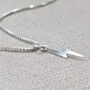 Sterling Silver Lightning Bolt Necklace, thumbnail 1 of 6