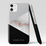 Personalised Silver Geometric Marble Phone Case, thumbnail 6 of 6