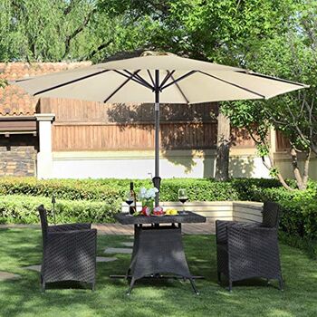 3m Garden Parasol Umbrella Upf 50+ Sun Shade 30° Tilt, 2 of 12