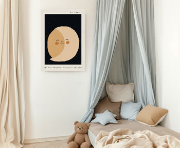 Moon, La Luna Nursery Quote Art Print, 2 of 4
