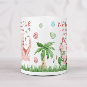 Personalised Nanny Mug 'Nannyosaur', 3 of 5