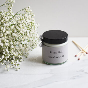Personalised Relax Mum You Deserve It Candle, 4 of 4