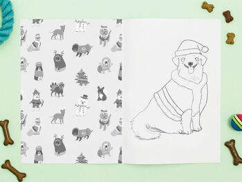 Christmas Doggy Dress Up Colouring Book, 3 of 9