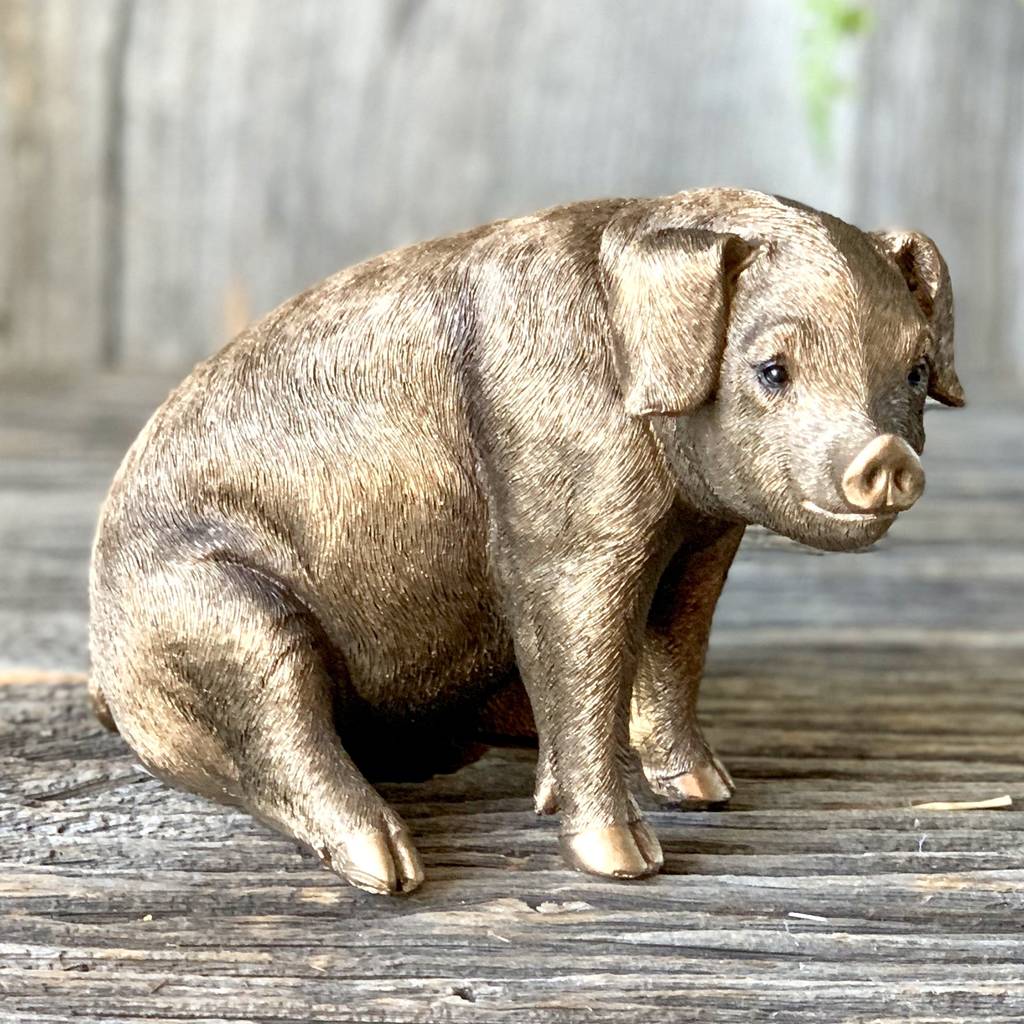 Pig Sculpture By London Garden Trading